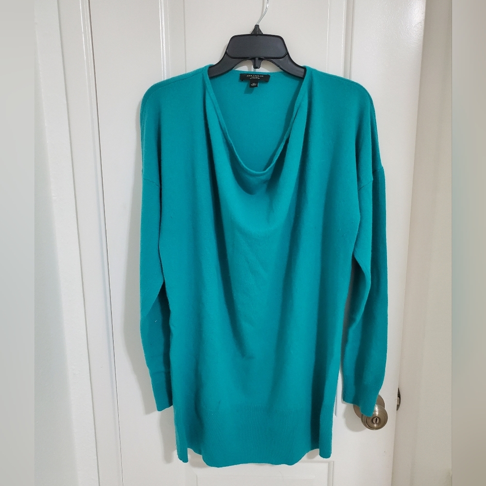 Ann Taylor Teal Cashmere Sweater
